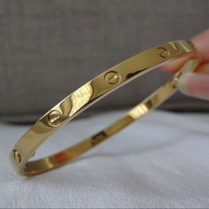 Thin Love Screwhead Bangle Bracelet XS Size 17